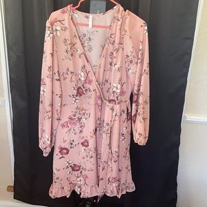 Floral Mauve Midi Dress